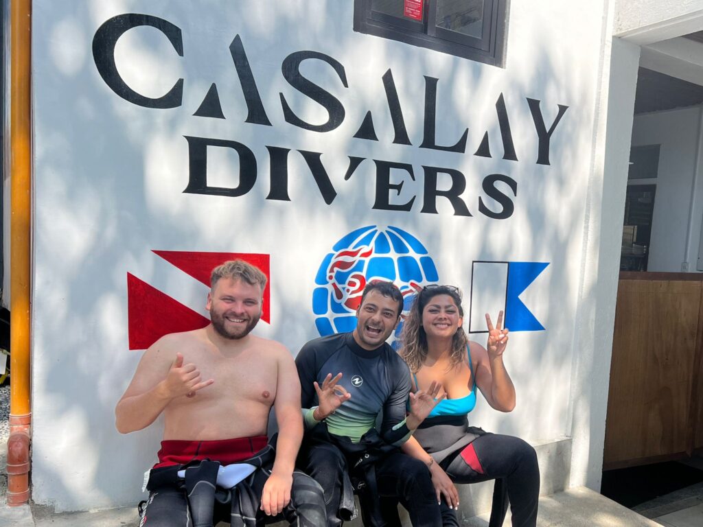 Newly certified divers at Casalay Puerto Galera