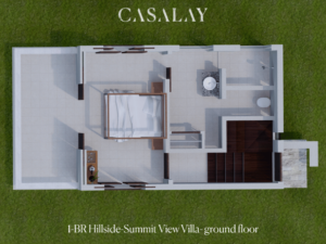 Floor plan of the hillside summit view villa 1st floor at Casalay Puerto Galera
