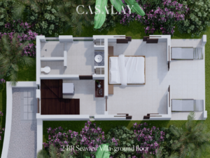 Floor plan of the seaview villa 1st floor at Casalay Puerto Galera