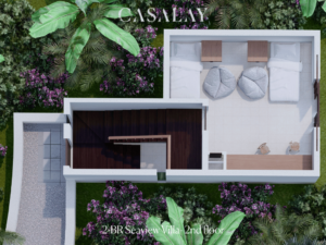 Floor plan of the seaview villa 2nd floor at Casalay Puerto Galera