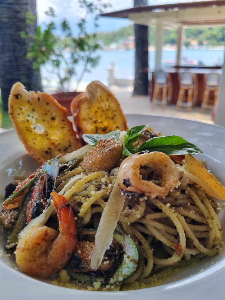 casalay restaurant seafood pesto pasta