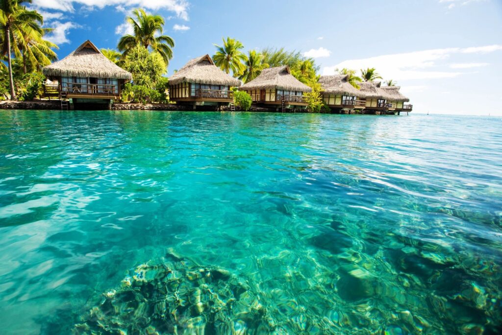 Beach with clear waters