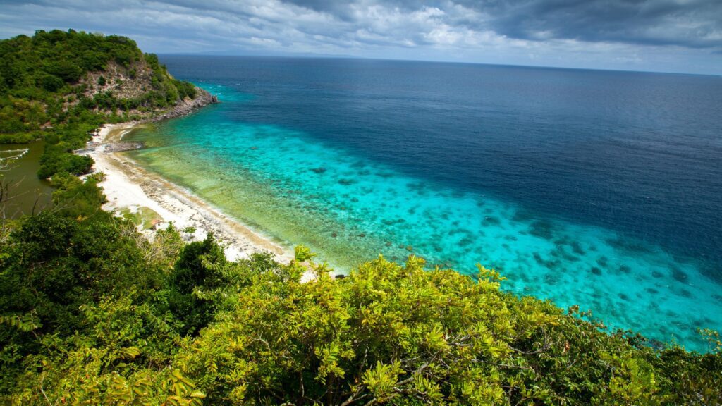 View from top of a hill in Apo Island, Apo Reef Natural Park